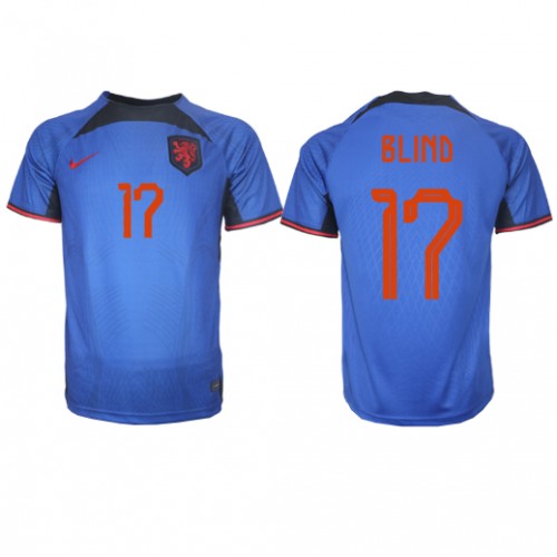 Netherlands Daley Blind #17 Replica Away Shirt World Cup 2022 Short Sleeve
